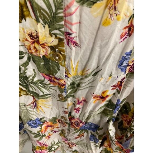 Xhilaration Juniors Summer Floral Button-Front Ruffled Strap Dress XXL - Picture 4 of 6